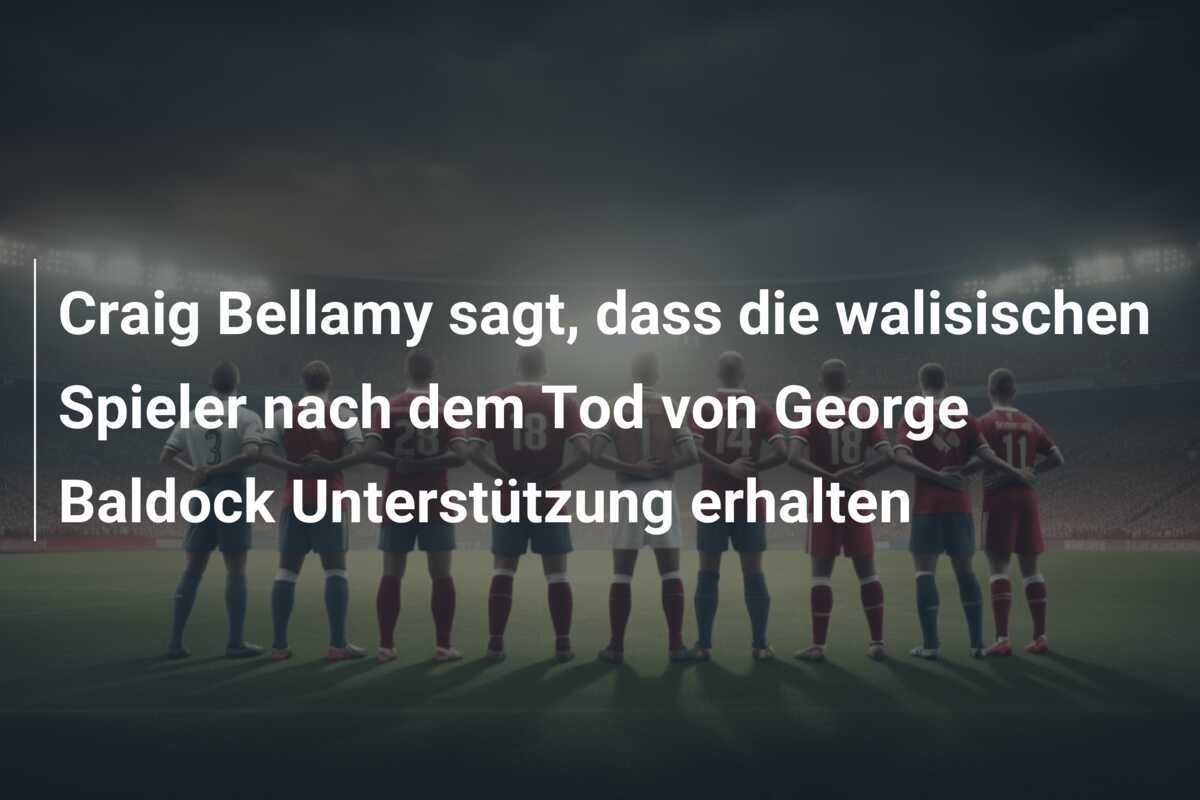 Craig Bellamy sagt, dass die walisischen Spieler nach dem Tod von George Baldock Unterstützung erhalten