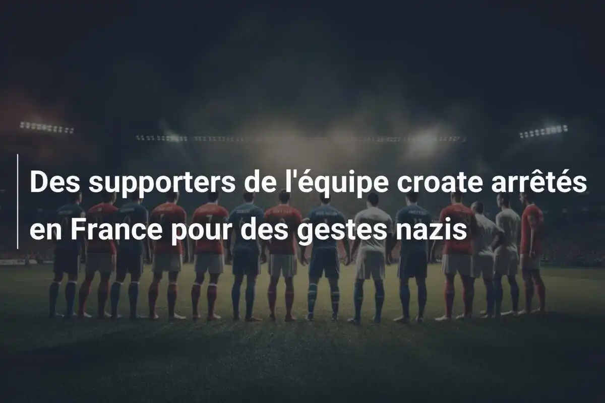 Des supporters de l'équipe croate arrêtés en France pour des gestes nazis