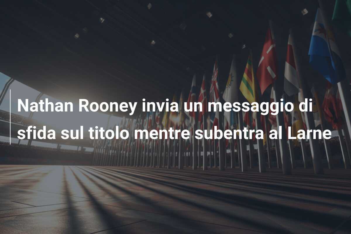 Nathan Rooney invia un messaggio di sfida sul titolo mentre subentra al Larne