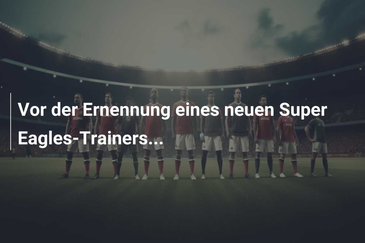 Vor der Ernennung eines neuen Super Eagles-Trainers…