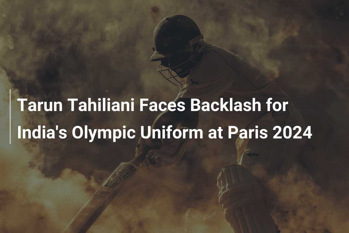 Tarun Tahiliani Faces Backlash for India's Olympic Uniform at Paris