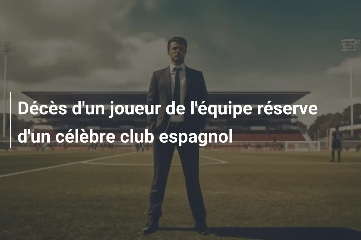Décès d'un joueur de l'équipe réserve d'un célèbre club espagnol