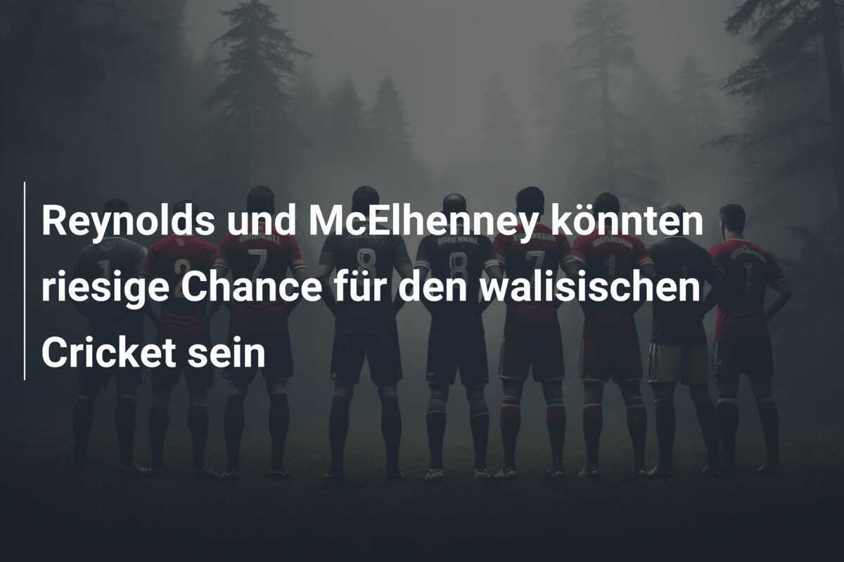 Reynolds und McElhenney könnten riesige Chance für den walisischen Cricket sein