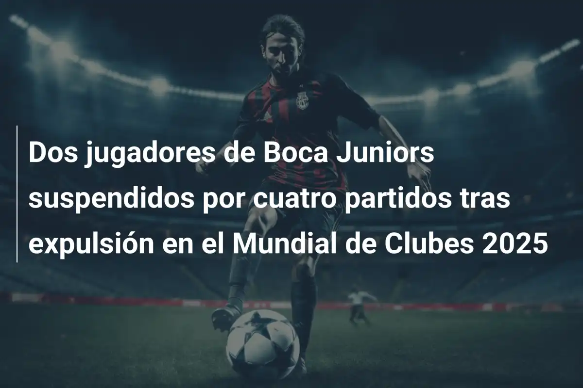 Dos jugadores de Boca Juniors suspendidos por cuatro partidos tras expulsión en el Mundial de Clubes 2025