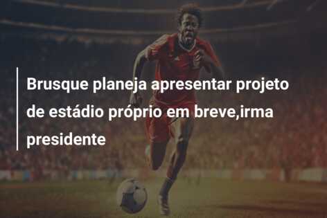 Brusque planeja apresentar projeto de estádio próprio em breve,irma presidente