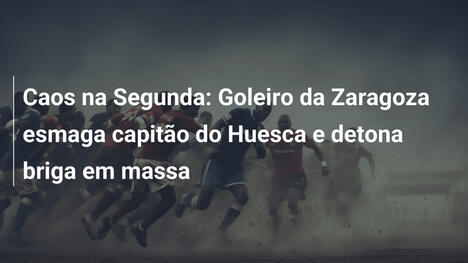 Caos na Segunda: Goleiro da Zaragoza esmaga capitão do Huesca e detona briga em massa