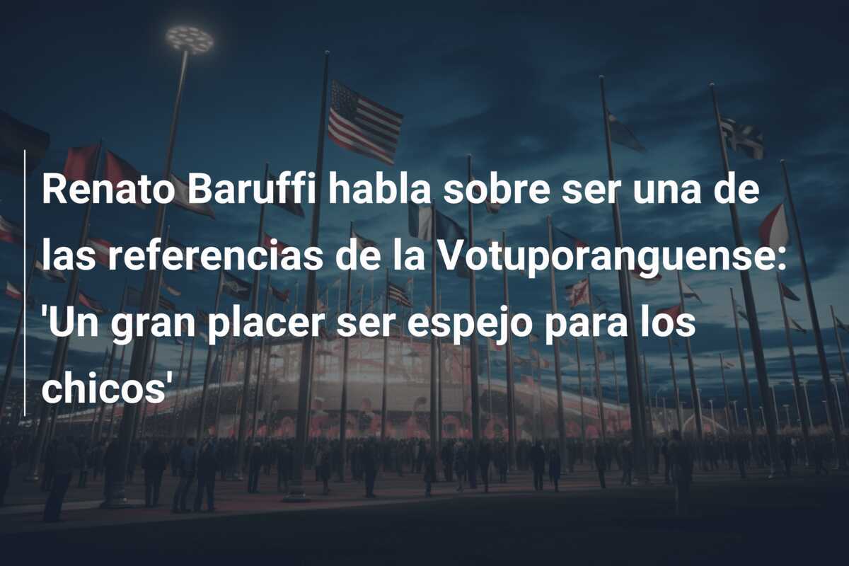Renato Baruffi habla sobre ser una de las referencias de la Votuporanguense: 'Un gran placer ser espejo para los chicos'
