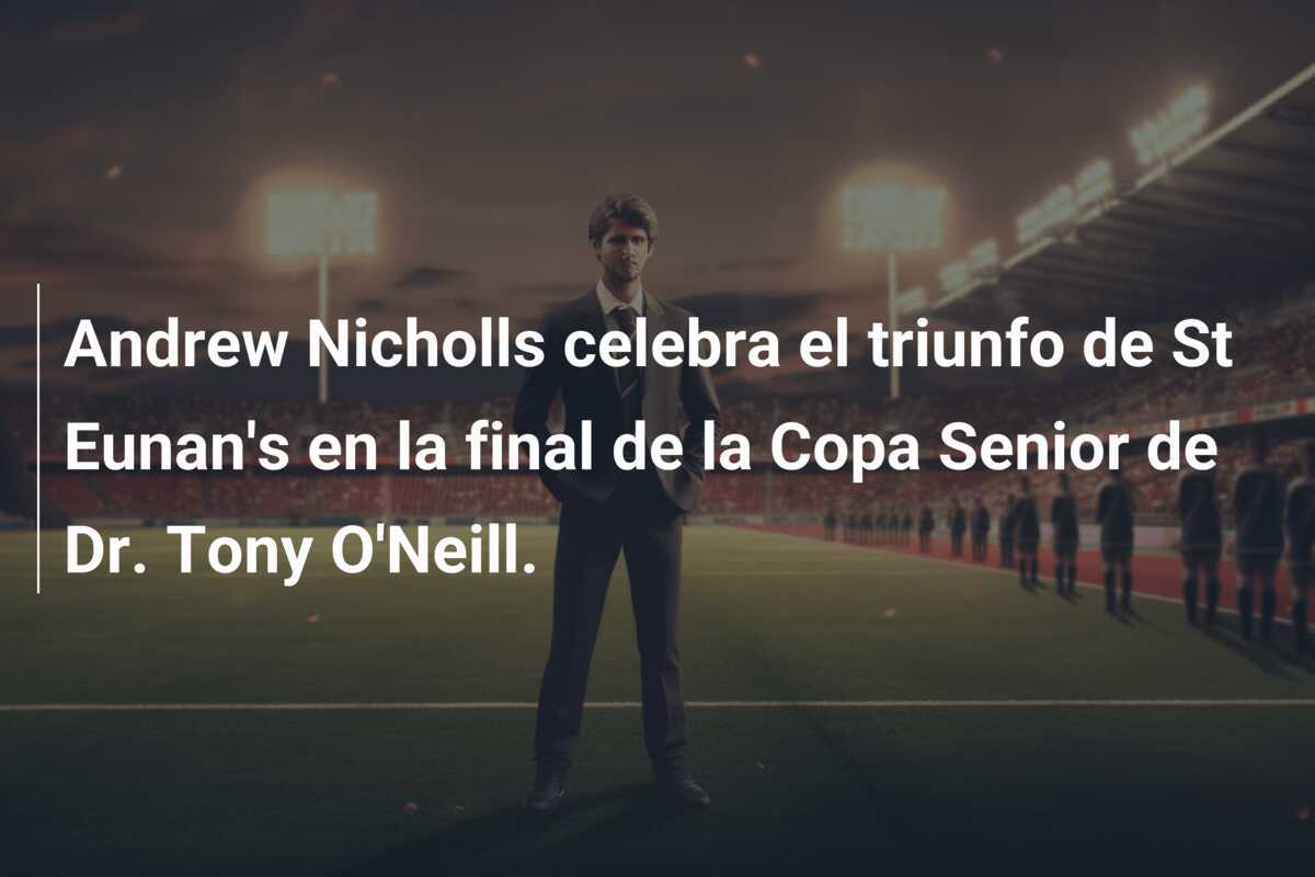 Andrew Nicholls celebra el triunfo de St Eunan's en la final de la Copa Senior de Dr. Tony O'Neill.