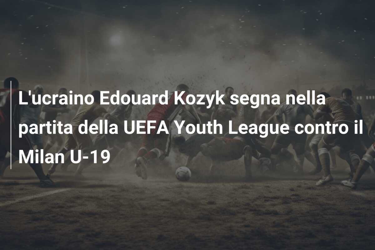 L'ucraino Edouard Kozyk segna nella partita della UEFA Youth League contro il Milan U-19