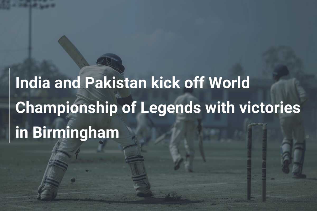 India and Pakistan kick off World Championship of Legends with ...