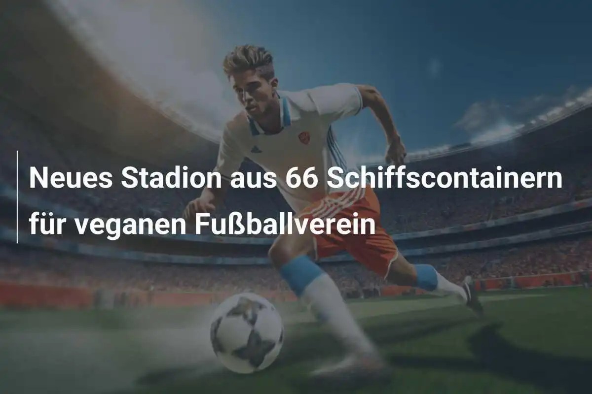 Neues Stadion aus 66 Schiffscontainern für veganen Fußballverein