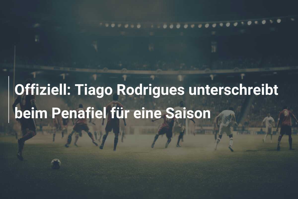 Offiziell: Tiago Rodrigues unterschreibt beim Penafiel für eine Saison