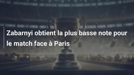 Zabarnyi obtient la plus basse note pour le match face à Paris