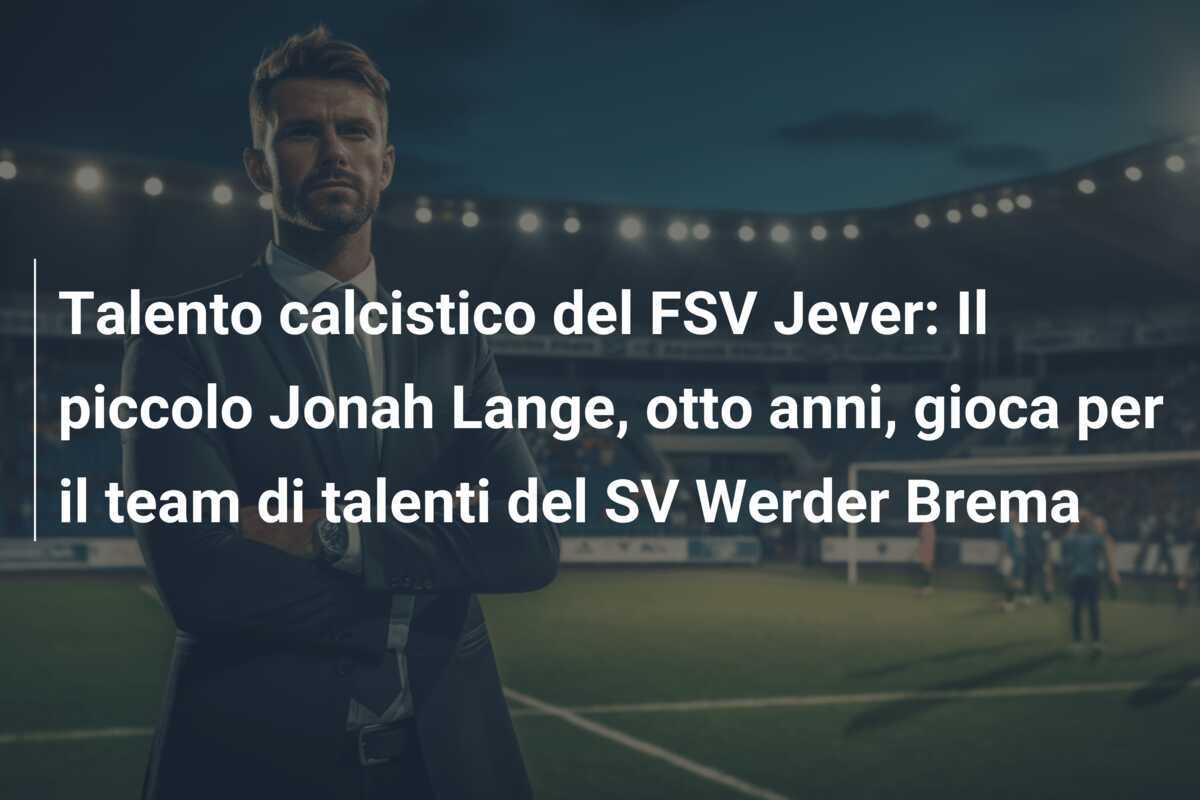 Talento calcistico del FSV Jever: Il piccolo Jonah Lange, otto anni, gioca per il team di talenti del SV Werder Brema