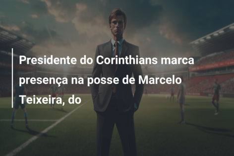 Presidente do Corinthians marca presença na posse de Marcelo Teixeira, do