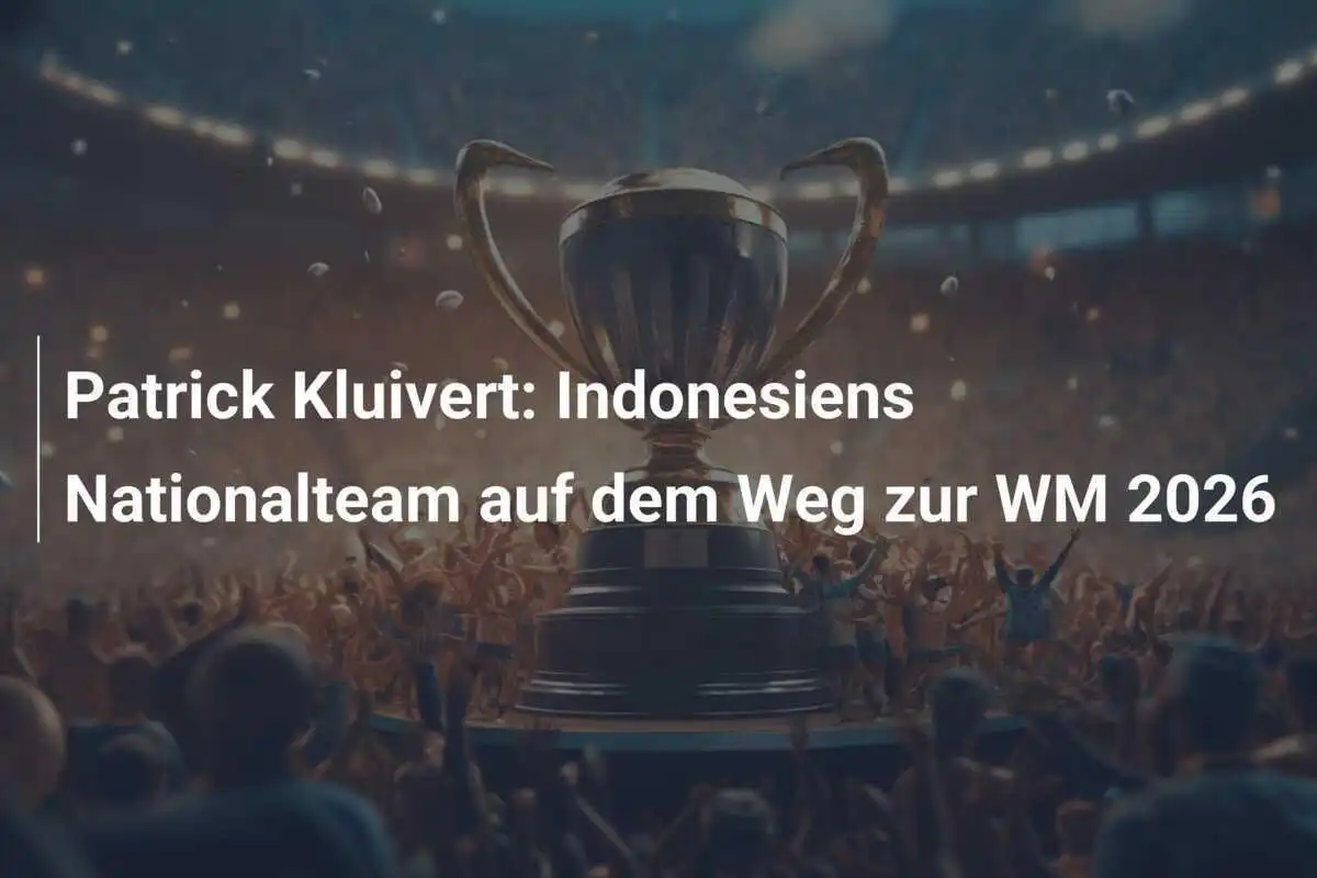 Patrick Kluivert: Indonesiens Nationalteam auf dem Weg zur WM 2026