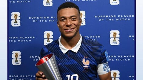 FIFA、仏イラク戦でムバッペを最優秀選手に