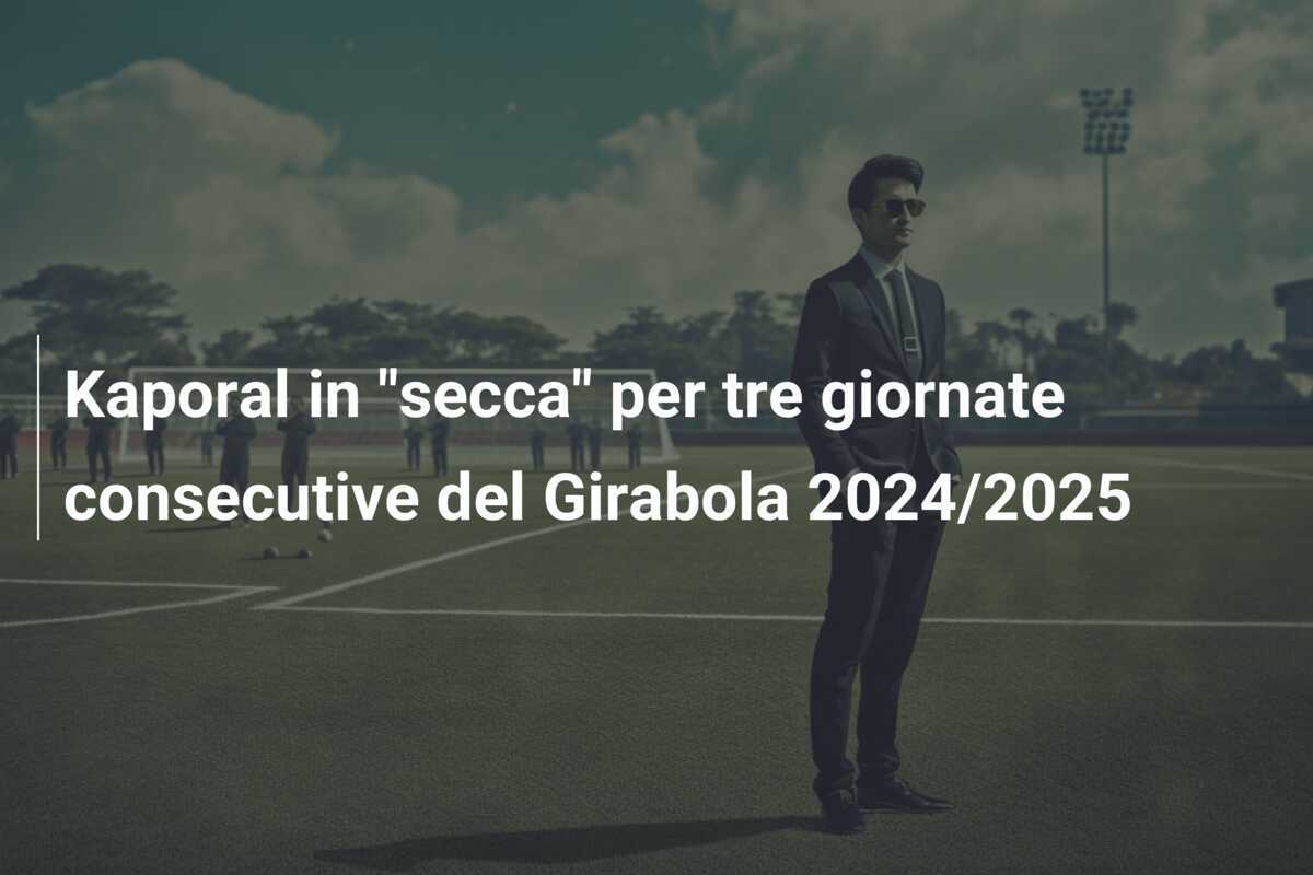 Kaporal in "secca" per tre giornate consecutive del Girabola 2024/2025