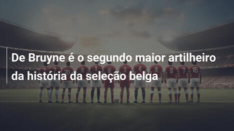 De Bruyne é o segundo maior artilheiro da história da seleção belga