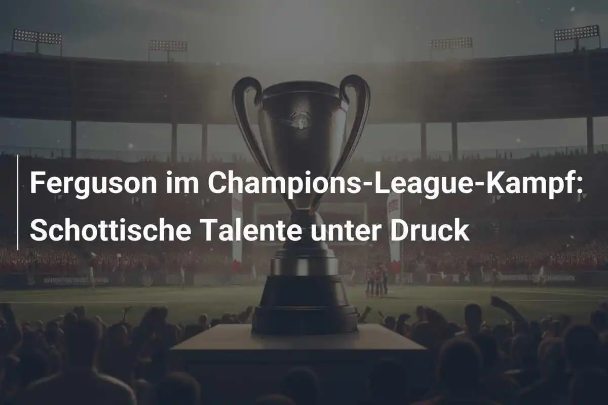 Ferguson im Champions-League-Kampf: Schottische Talente unter Druck