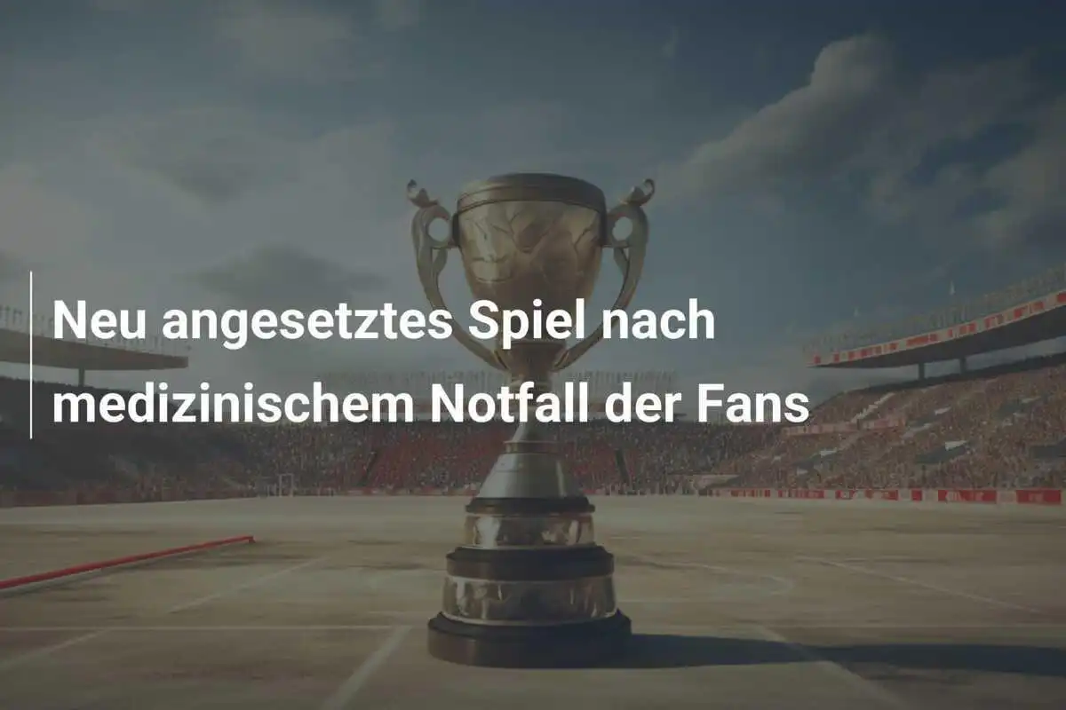 Neu angesetztes Spiel nach medizinischem Notfall der Fans