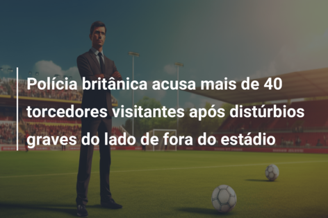 Polícia britânica acusa mais de 40 torcedores visitantes após distúrbios graves do lado de fora do estádio