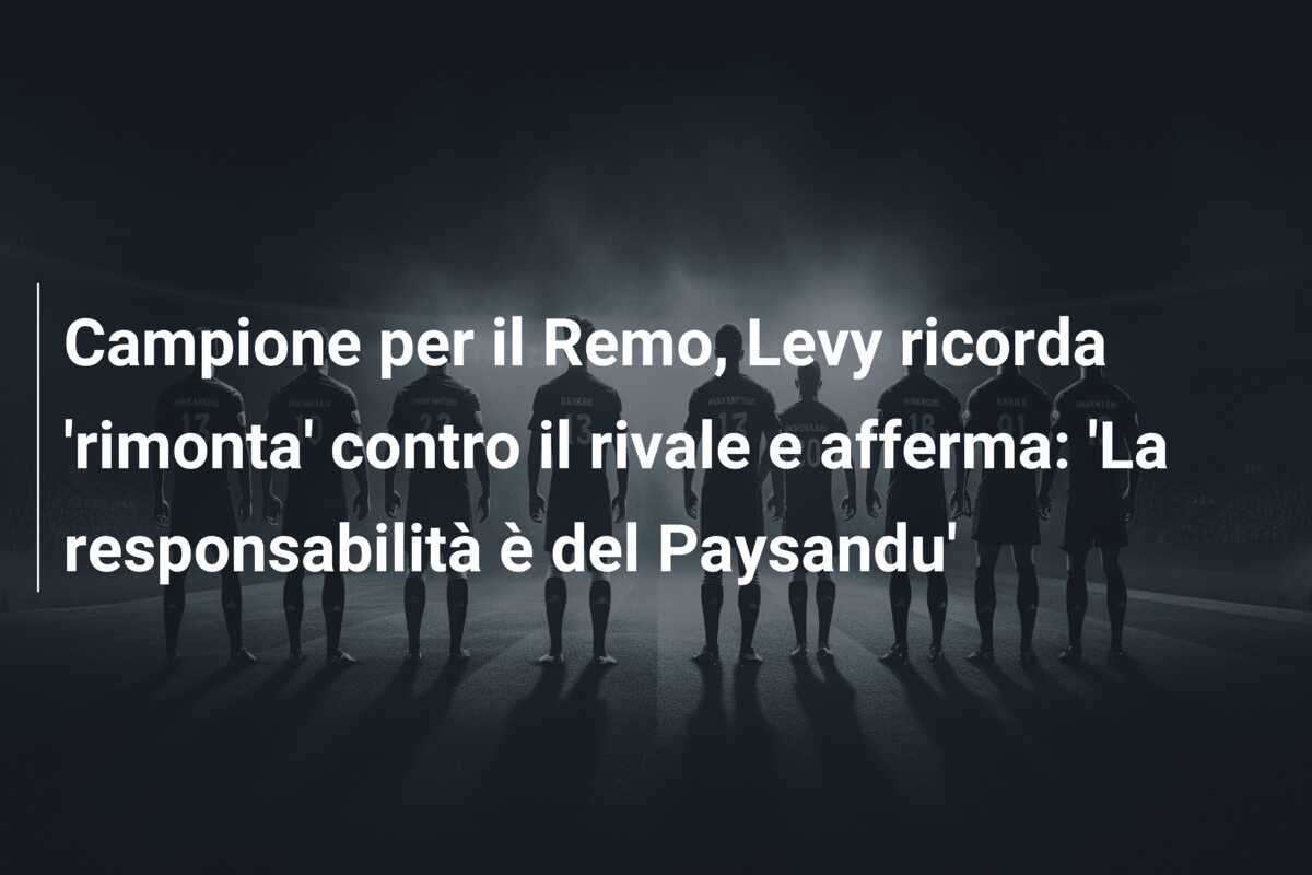 Campione per il Remo, Levy ricorda ‘rimonta’ contro il rivale e afferma: ‘La responsabilità è del Paysandu’
