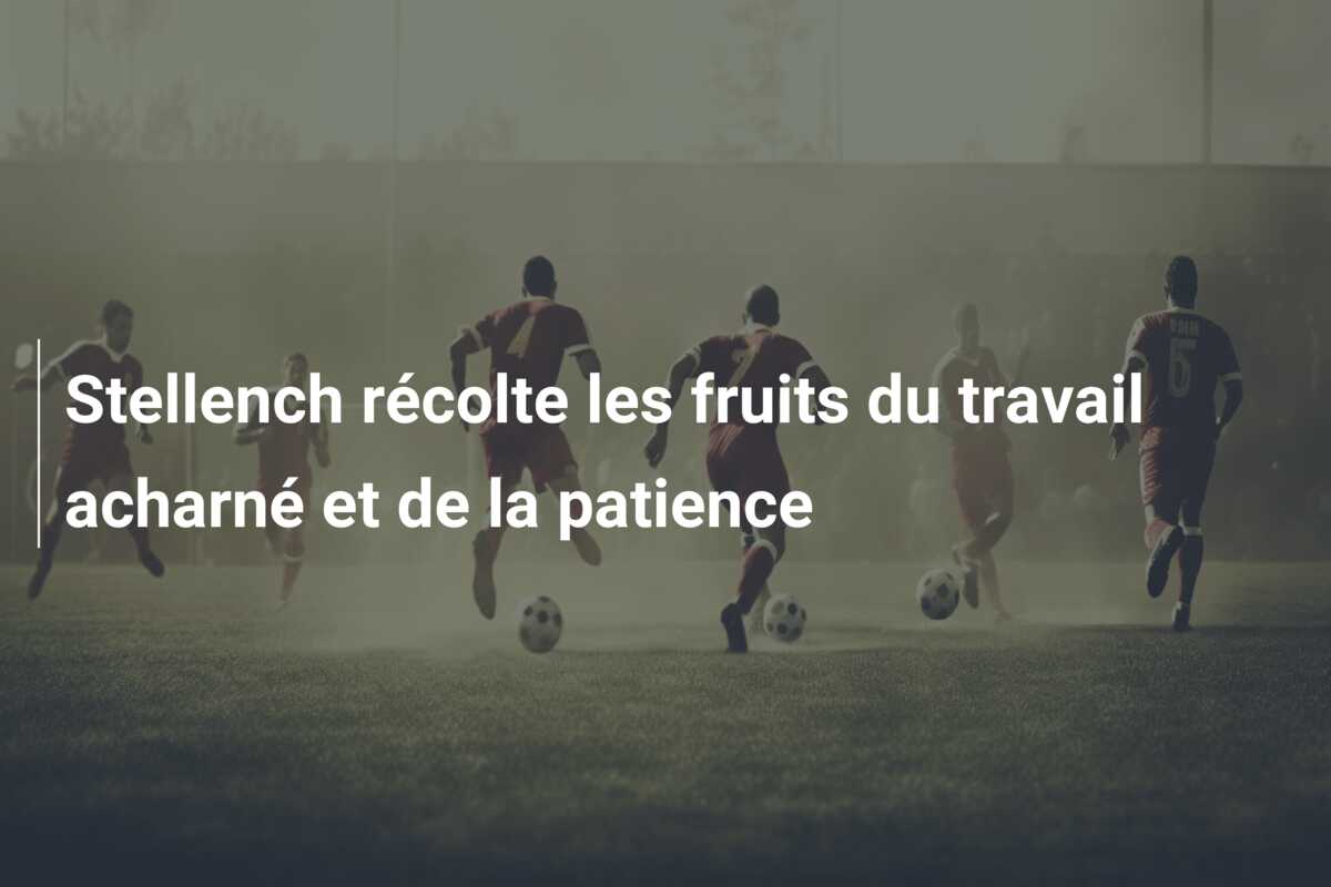 Stellench récolte les fruits du travail acharné et de la patience