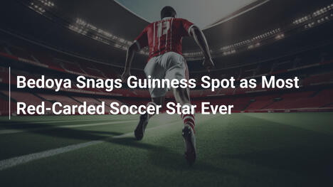 Bedoya hält Guinness-Rekord für meisten Rote Karten