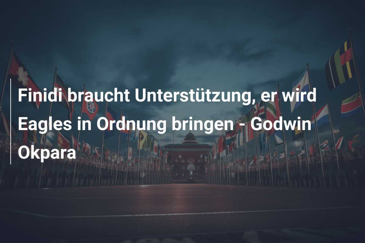 Finidi braucht Unterstützung, er wird Eagles in Ordnung bringen – Godwin Okpara