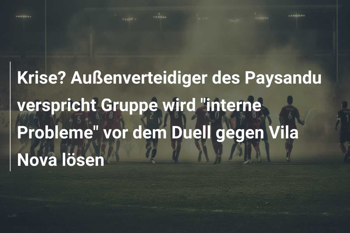 Krise? Außenverteidiger des Paysandu verspricht Gruppe wird “interne Probleme” vor dem Duell gegen Vila Nova lösen