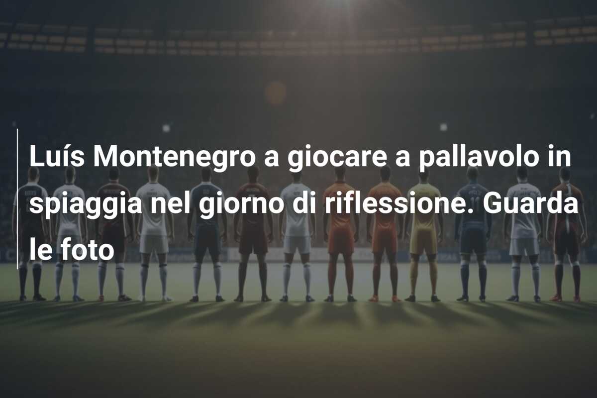 Luís Montenegro a giocare a pallavolo in spiaggia nel giorno di riflessione. Guarda le foto
