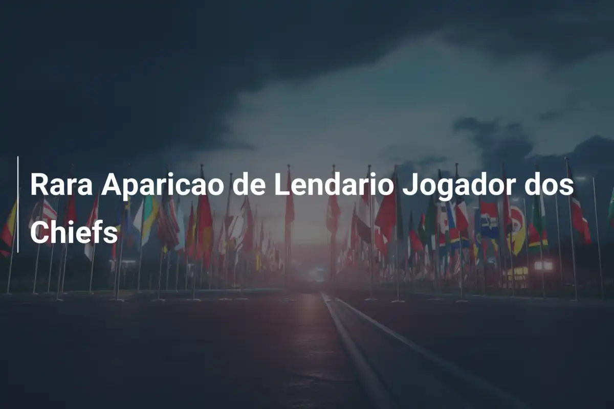 Rara Aparicao de Lendario Jogador dos Chiefs