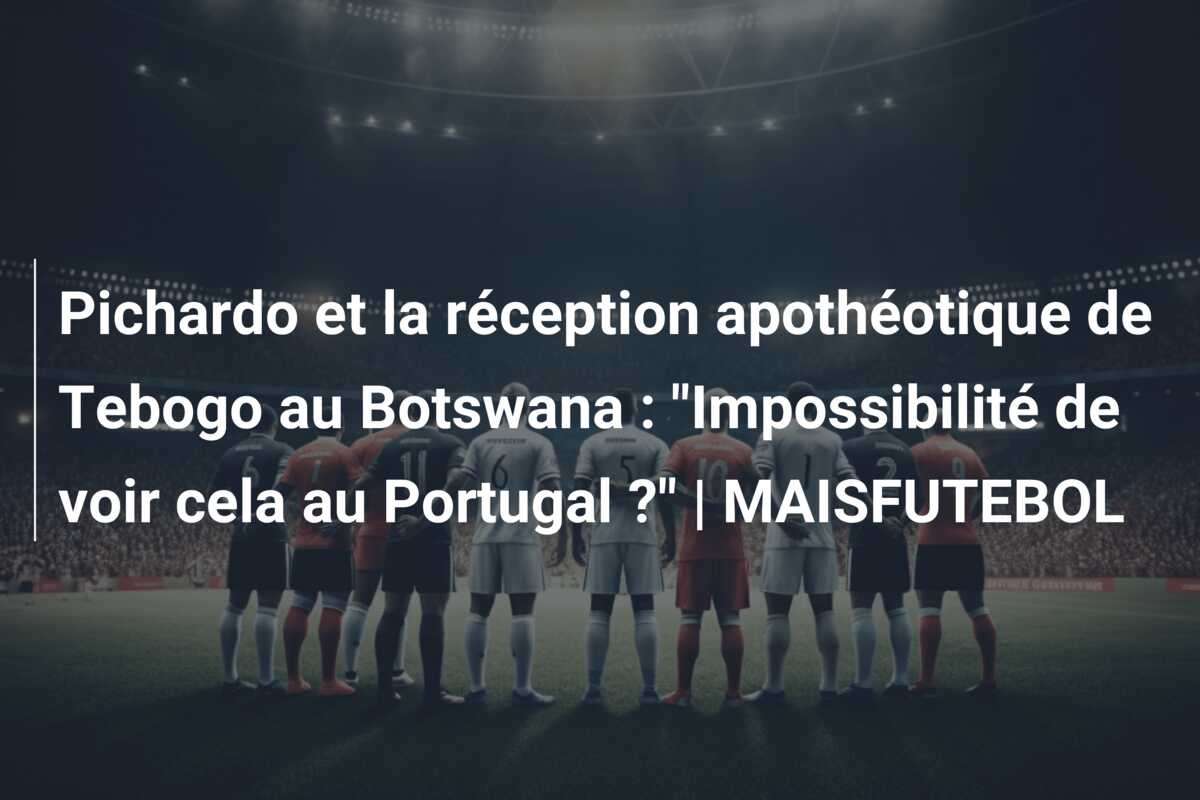 Pichardo et la réception apothéotique de Tebogo au Botswana : “Impossibilité de voir cela au Portugal ?” | MAISFUTEBOL