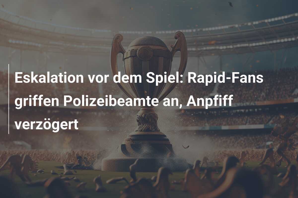 Eskalation vor dem Spiel: Rapid-Fans griffen Polizeibeamte an, Anpfiff verzögert