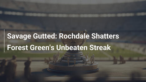 Robbie Savage enttäuscht: Rochdale beendet Forest Greens unbesiegte Serie