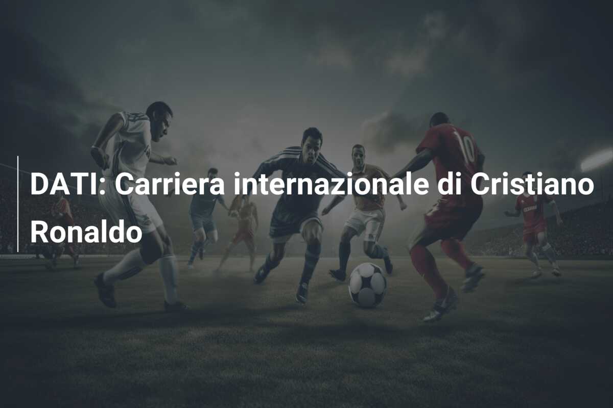 DATI: Carriera internazionale di Cristiano Ronaldo
