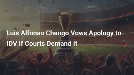 Luis Alfonso Chango promette scuse a IDV se i tribunali lo esigono