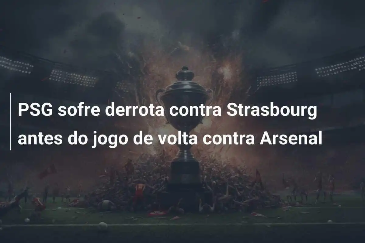 PSG sofre derrota contra Strasbourg antes do jogo de volta contra Arsenal