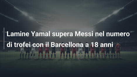 Lamine Yamal supera Messi nel numero di trofei con il Barcellona a 18 anni