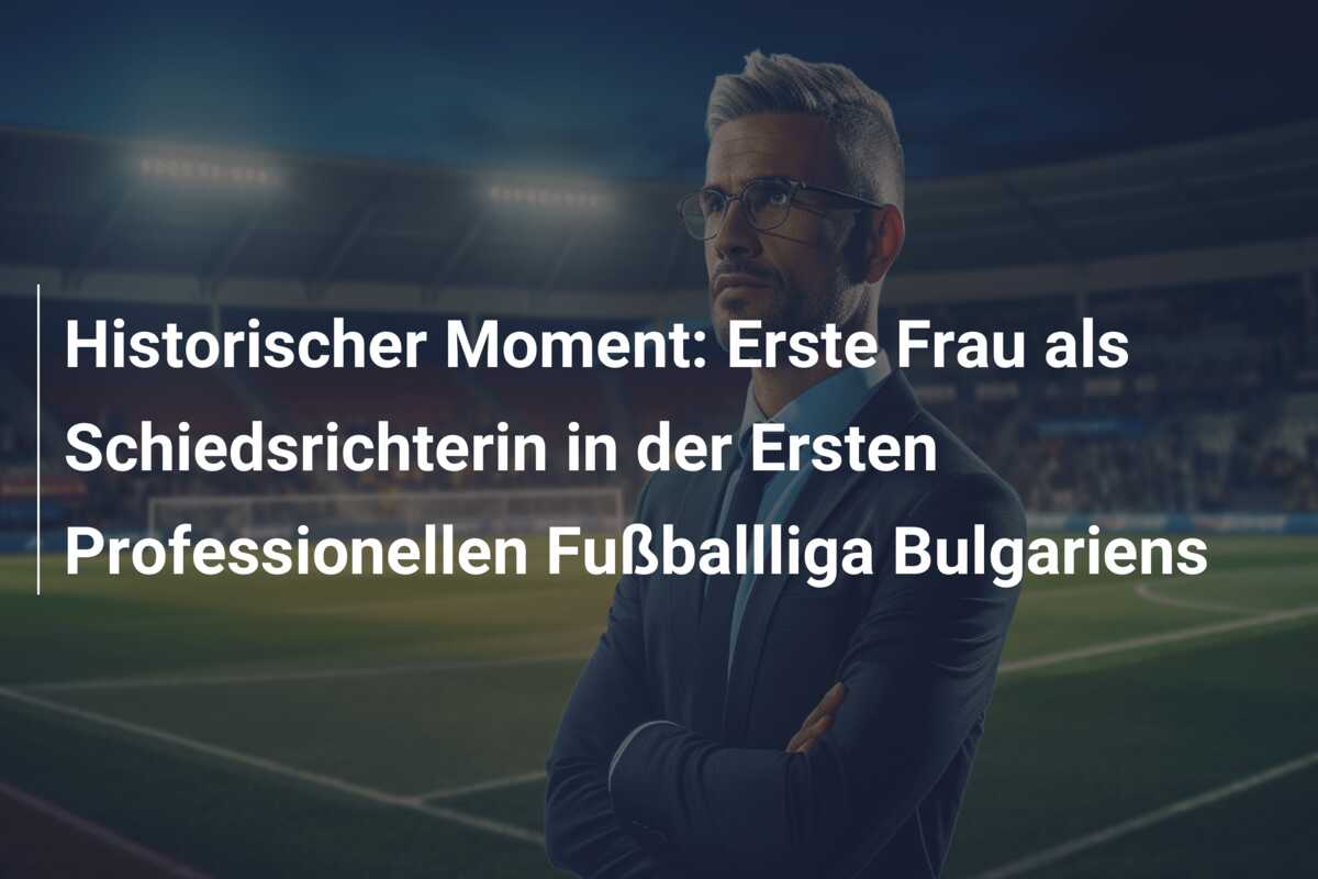 Historischer Moment: Erste Frau als Schiedsrichterin in der Ersten Professionellen Fußballliga Bulgariens