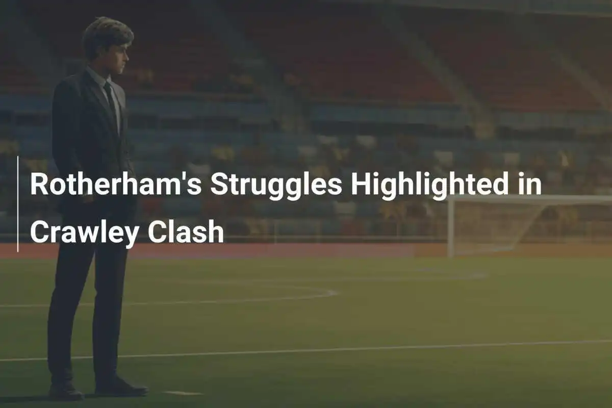 Kesuguhan Rotherham Tercermin di Pertandingan Melawan Crawley