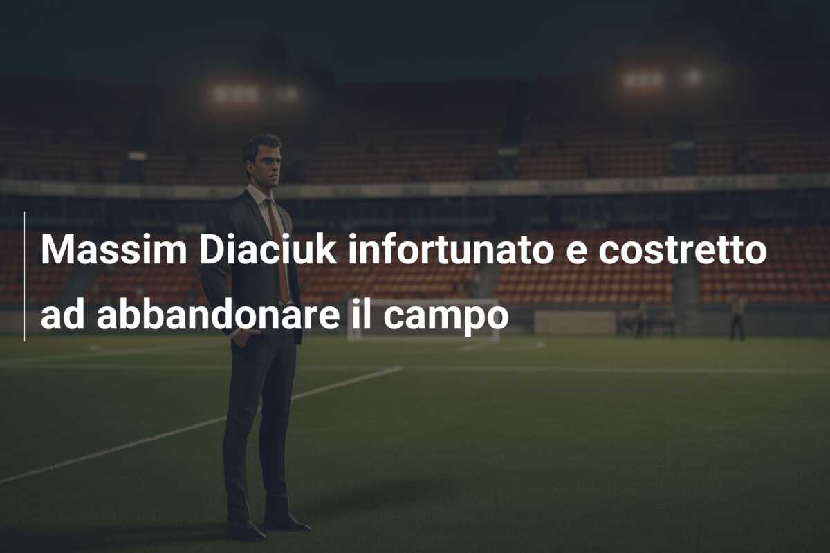 Massim Diaciuk infortunato e costretto ad abbandonare il campo