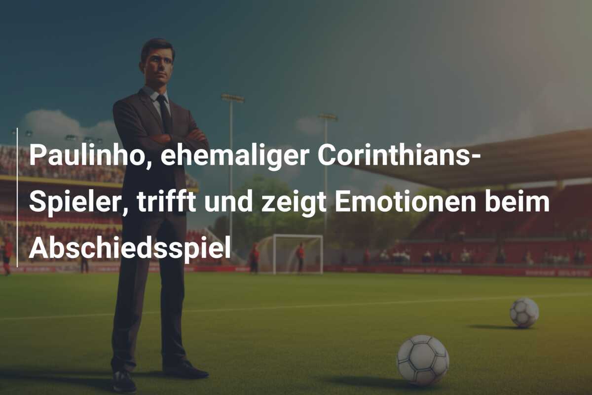 Paulinho, ehemaliger Corinthians-Spieler, trifft und zeigt Emotionen beim Abschiedsspiel