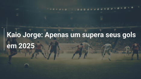 Kaio Jorge: Apenas um supera seus gols em 2025