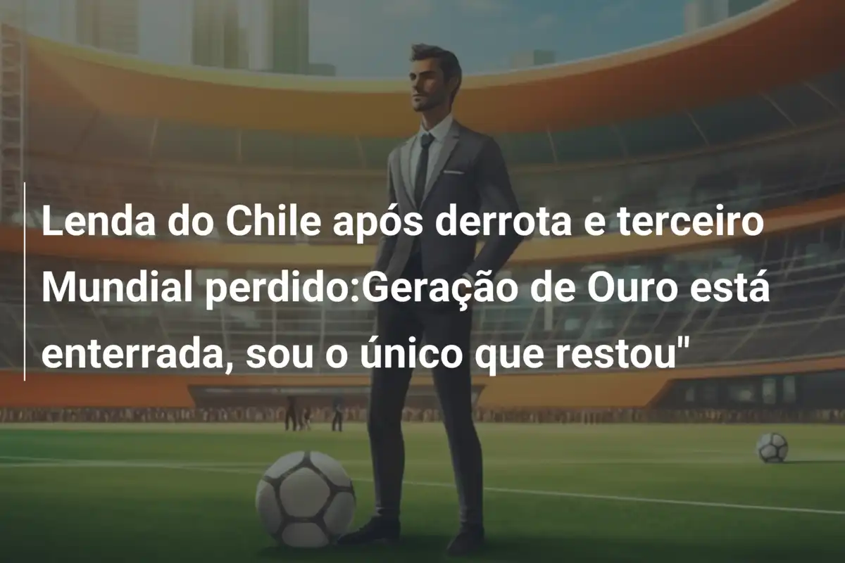 Lenda do Chile após derrota e terceiro Mundial perdido:Geração de Ouro está enterrada, sou o único que restou"