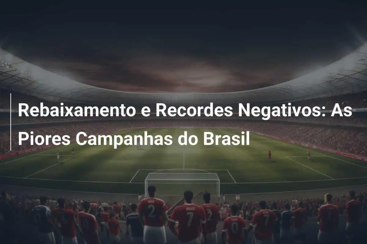 Rebaixamento e Recordes Negativos: As Piores Campanhas do Brasil