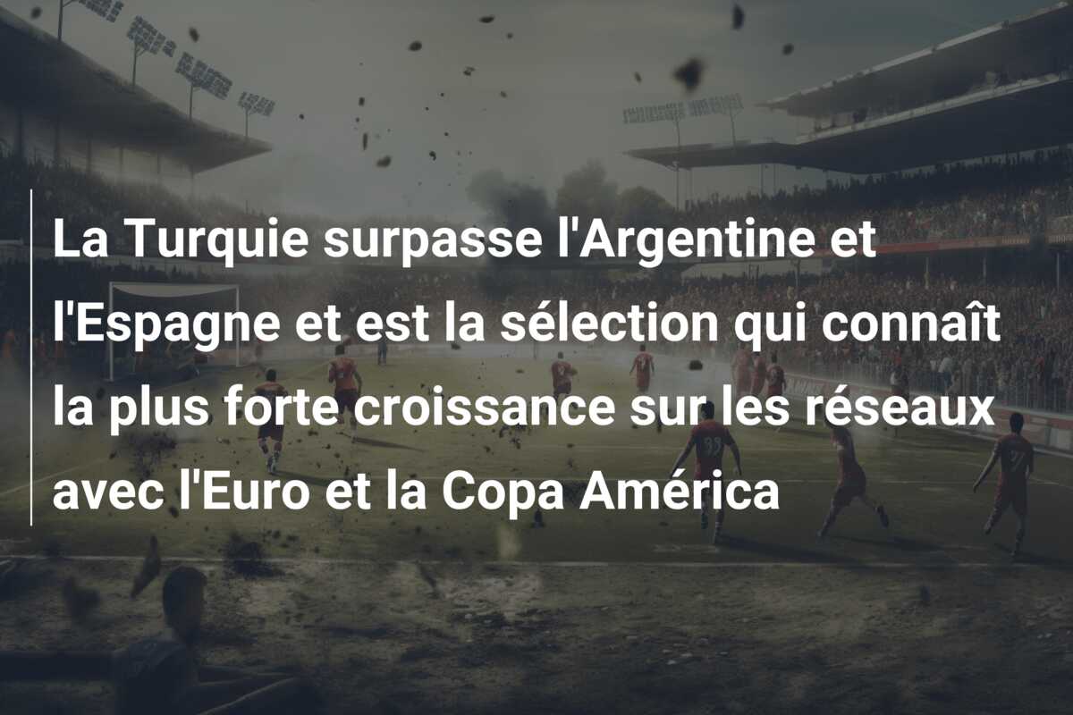 La Turquie surpasse l’Argentine et l’Espagne et est la sélection qui connaît la plus forte croissance sur les réseaux avec l’Euro et la Copa América