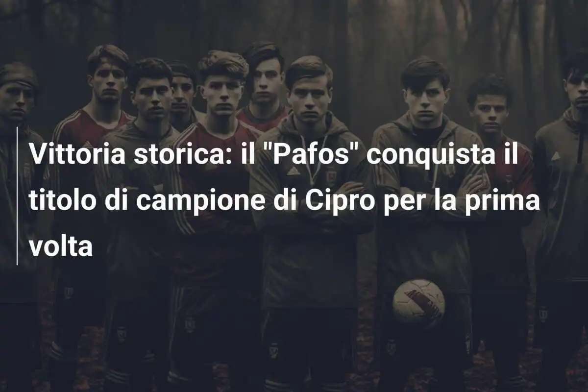 Vittoria storica: il "Pafos" conquista il titolo di campione di Cipro per la prima volta