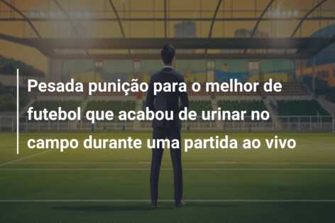 Pesada punição para o melhor de futebol que acabou de urinar no campo durante uma partida ao vivo